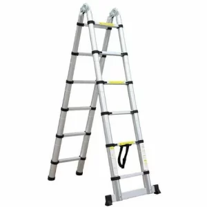 Varan Motors – DLT706B ALU MULTIFUNKTIONS TELESKOPLEITER KLAPPLEITER BOCKLEITER 3,80M 12 SPROSSEN 9