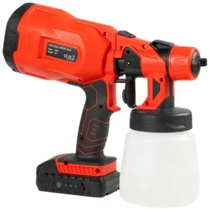 Varan Motors – CP32380 Akku-Farbsprühgerät 20V 2Ah Farbspritzpistole 800ml Sprayer Farbsprühgerät Mit Ladegerät 9